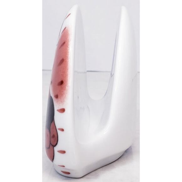 ? Helina Tilk Handpainted Ceramic Napkin Card Holder Dog and Cat~ Signed in VGUC - Picture 2 of 9